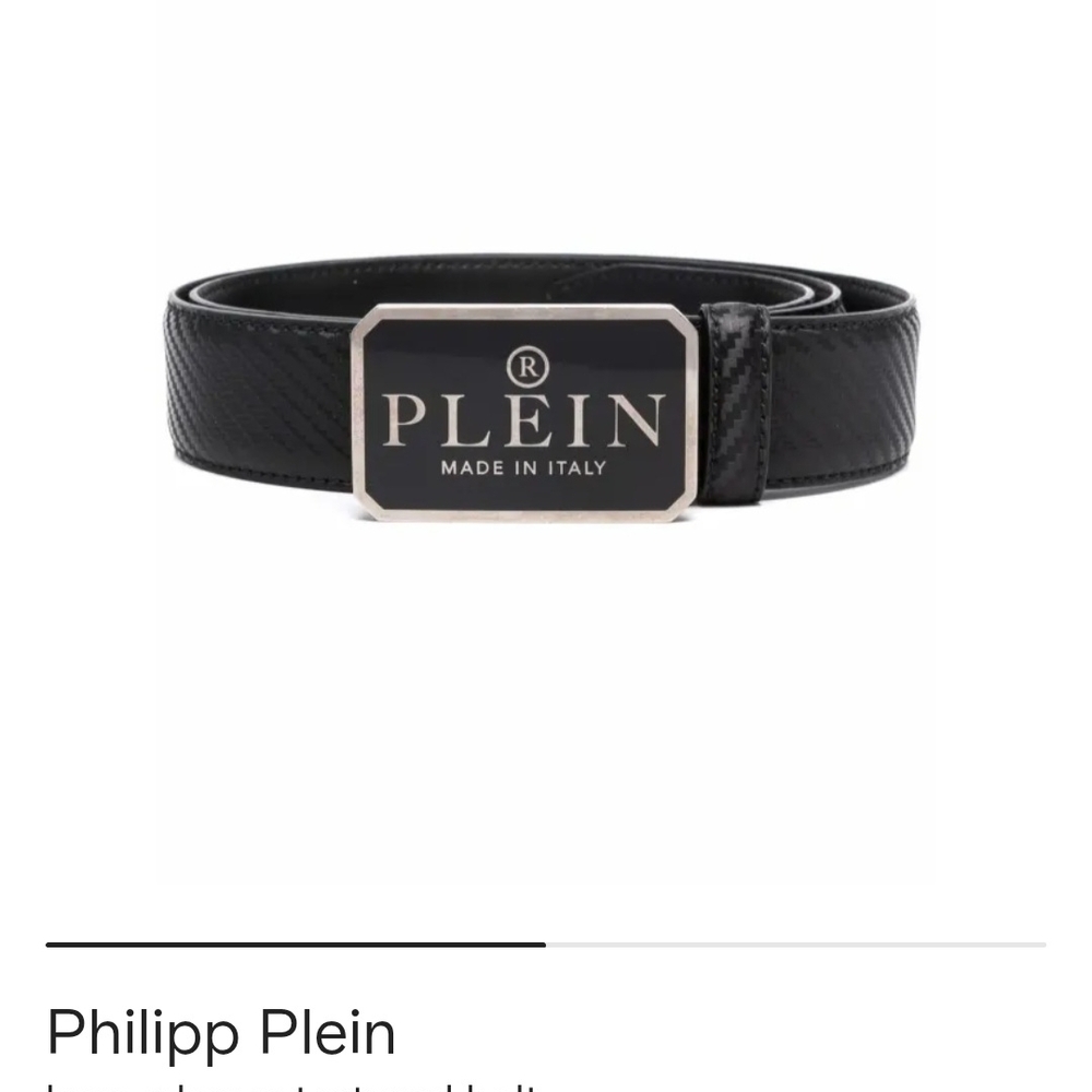 Philipp Plein Black Designer Belt